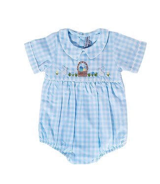 Sweet Dreams Happy Easter Blue Gingham Bubble