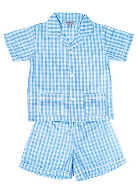 Sweet Dreams Blue Gingham Short Pajamas