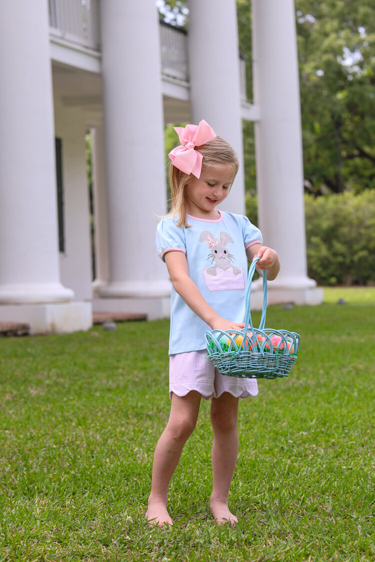 Trotter Street Bunny Scalloped Short Set