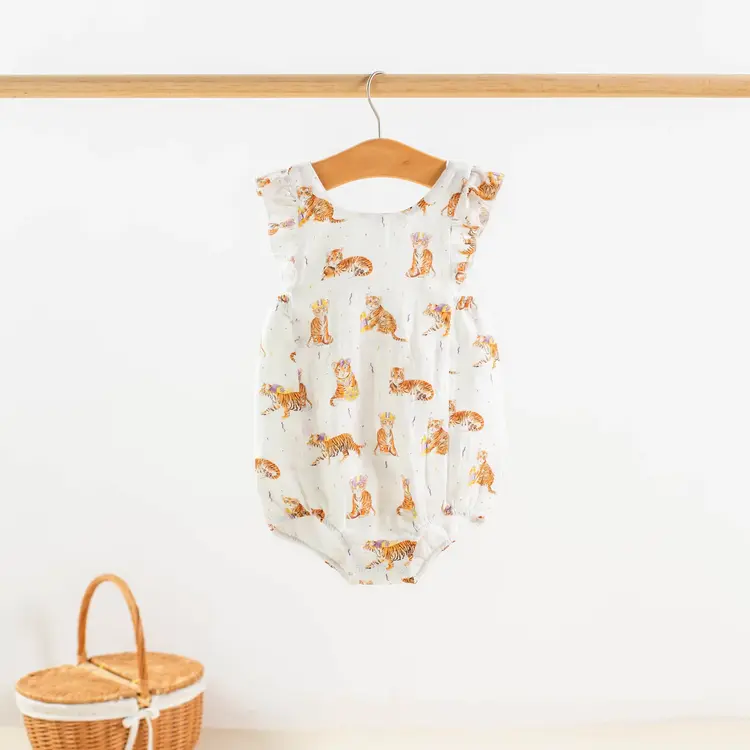 Nola Tawk LSU Tigers Muslin Sunsuit