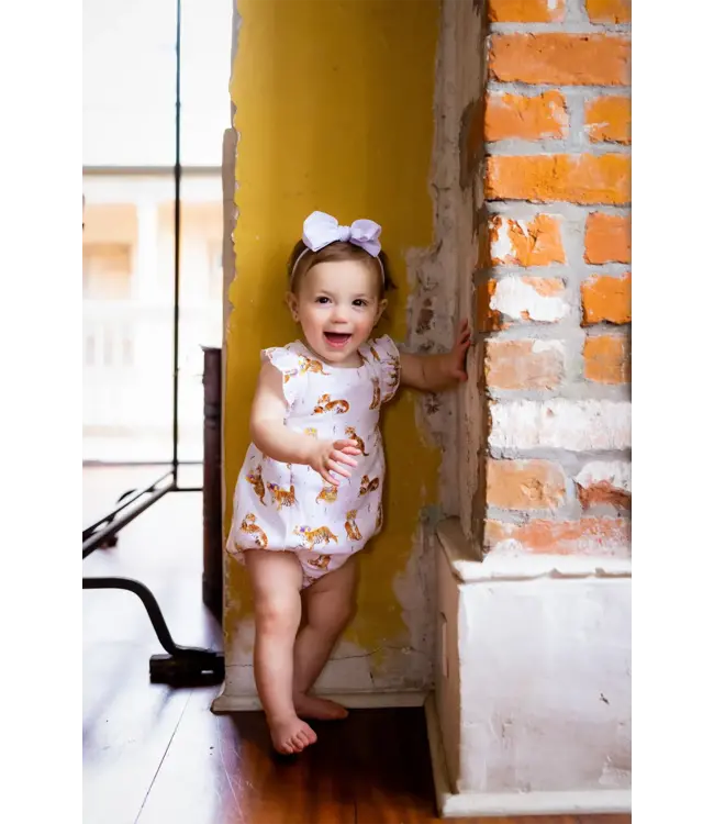 LSU Tigers Muslin Sunsuit