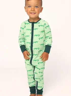 Southern Slumber Light Green Alligator Zipper Sleeper
