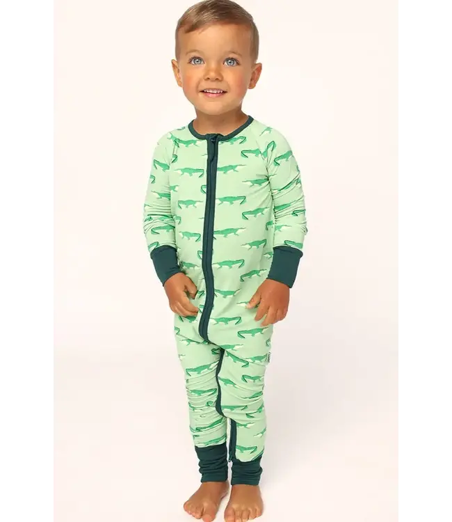 Light Green Alligator Zipper Sleeper