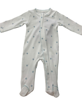 Nola Tawk Blue Fleur de Lis Zipper Pajama