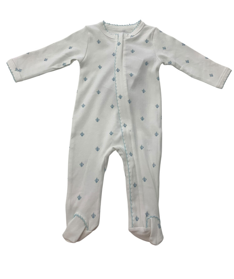 Nola Tawk Blue Fleur de Lis Zipper Pajama