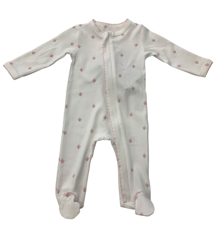 Nola Tawk Pink Fleur de Lis Zipper Pajama