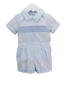 Baby Blessings Light Blue Geometric Levi Set