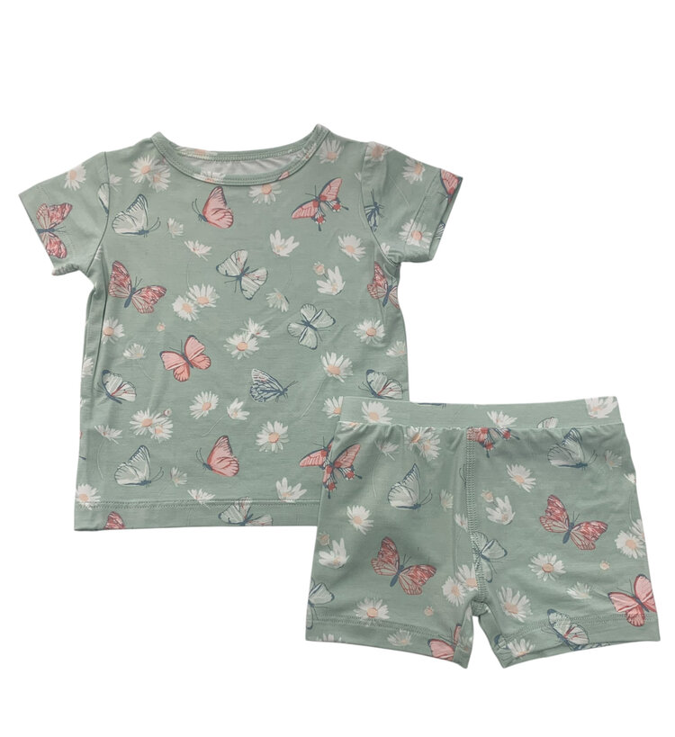 Sweet Bamboo Butterfly Daisy Mint Pajama