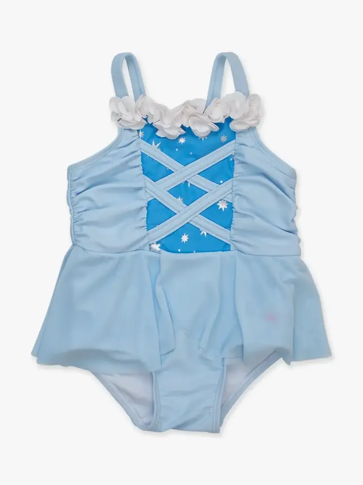 RuffleButts + RuggedButts Glass Slipper Princess One Pc Swimsuit