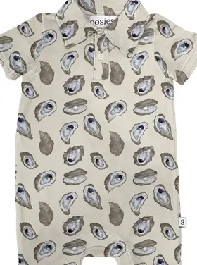 Goosies Coastal Oysters Short Sleeve Polo Romper
