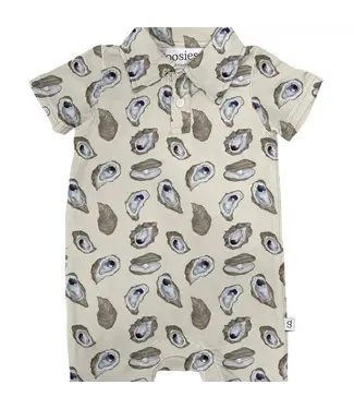 Goosies Coastal Oysters Short Sleeve Polo Romper