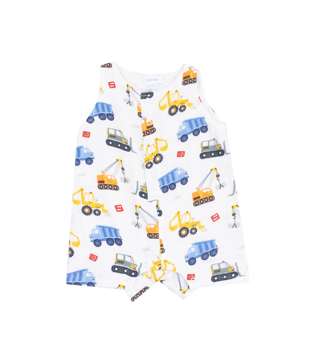 Cool Construction Sleeveless Shortie Romper