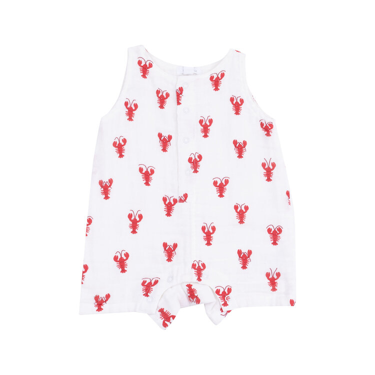 Angel Dear Crawfish Muslin Sleeveless Shortie Romper
