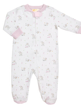 Baby Club Chic Counting Baby Sheep Pink Footie