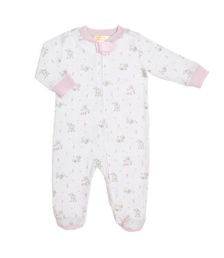 Baby Club Chic Counting Baby Sheep Pink Footie