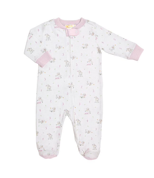 Counting Baby Sheep Pink Footie