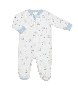 Baby Club Chic Counting Baby Sheep Blue Footie