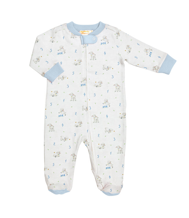 Counting Baby Sheep Blue Footie
