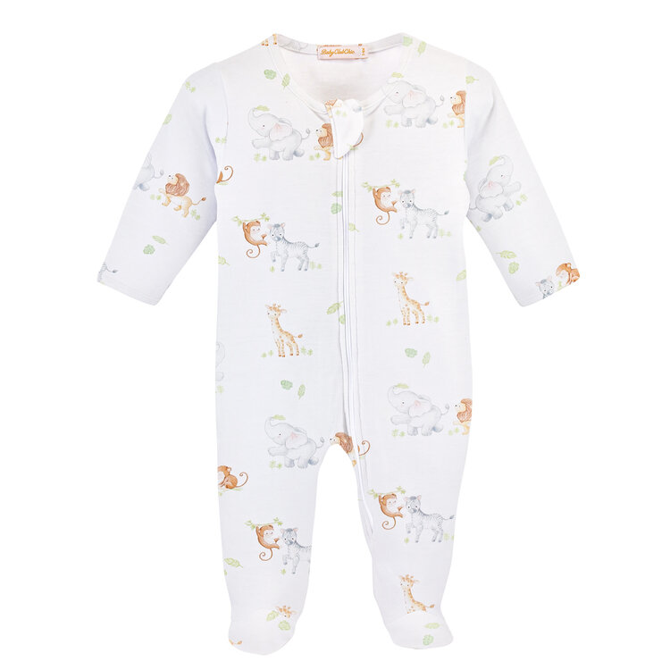 Baby Club Chic Safari Adventure Zipper Footie