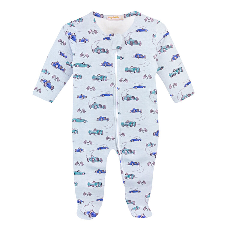 Baby Club Chic On The Road Zipper Footie