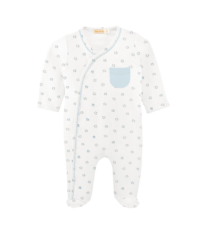 Blue Little Stars Crossed Footie