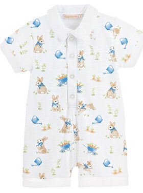 Baby Club Chic Bunny's Garden Collared Romper