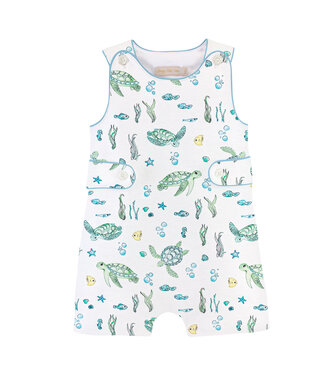Baby Club Chic Sea Turtle Button Romper