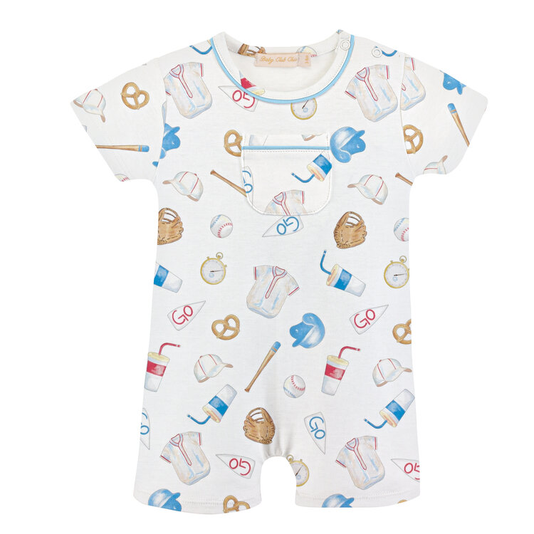 Baby Club Chic Home Run Baseball Romper