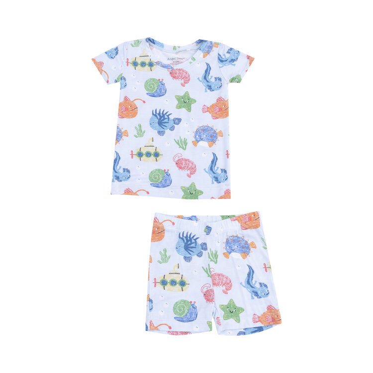 Angel Dear Cute Ocean Creatures Loungewear Short Set