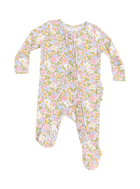 Angel Dear Bubbly Baby Calico Ruffle Footie