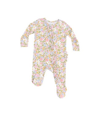 Angel Dear Bubbly Baby Calico Ruffle Footie