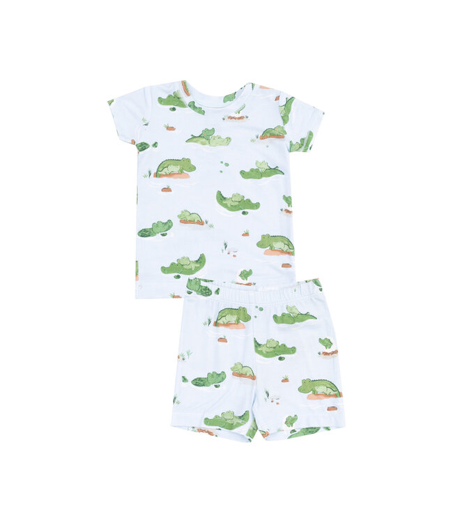 Alligator Blue Loungewear Short Set