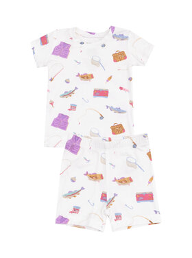 Angel Dear Fishing Things Pink Loungewear Short Set