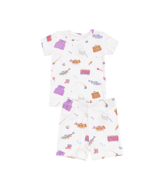 Fishing Things Pink Loungewear Short Set