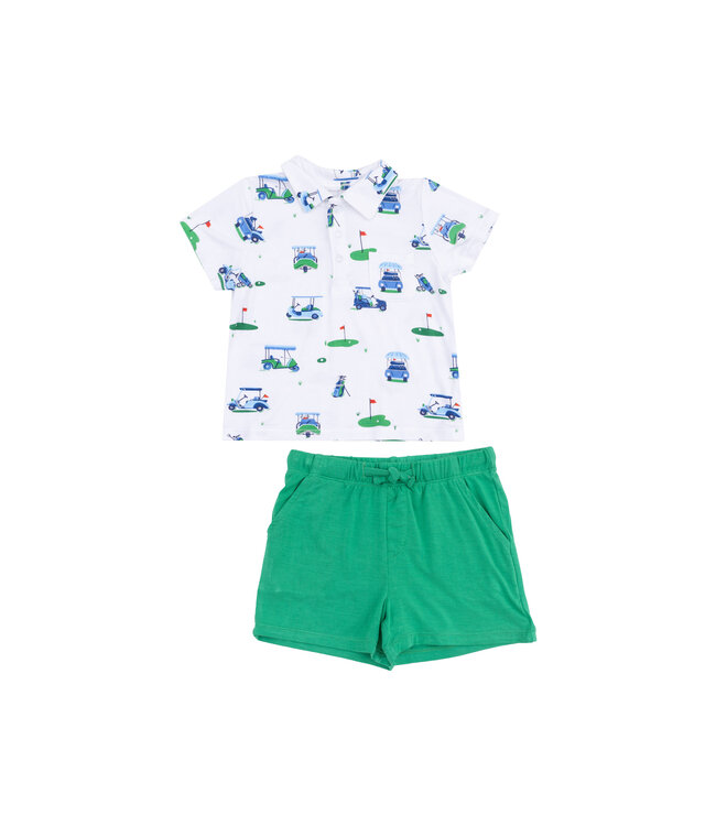 Vintage Golf Carts Polo Shirt/Short Set