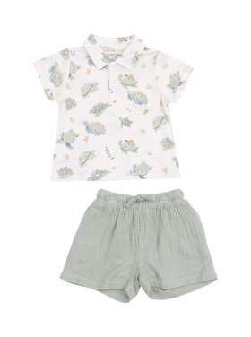 Angel Dear Sea Turtles Polo Shirt and Short Set