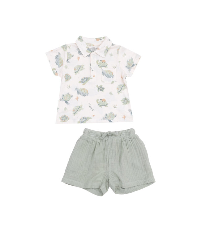 Sea Turtles Polo Shirt and Short Set