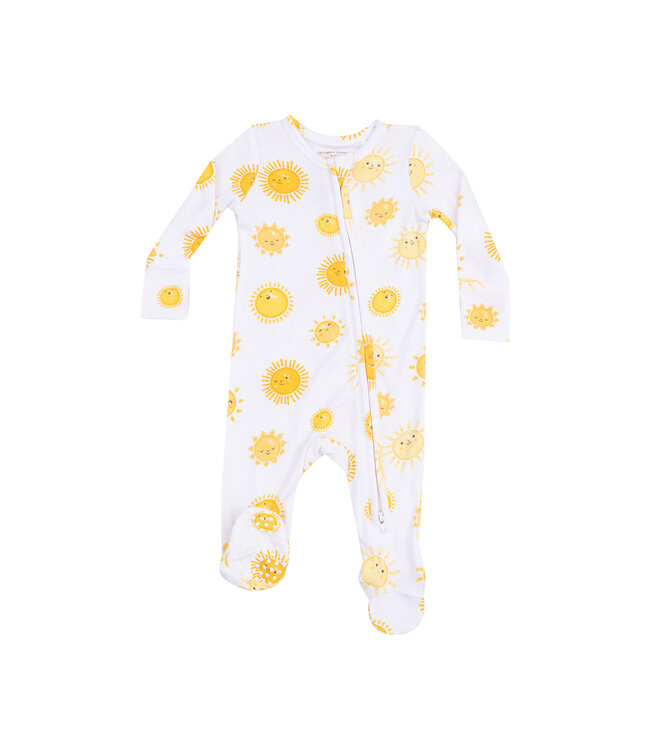 Happy Suns Zipper Footie