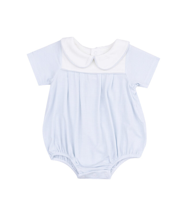 Blue Box Pleat Stripe Bubble