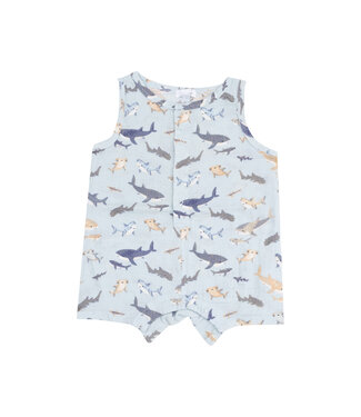 Angel Dear Sharks Sleeveless Shortie Romper
