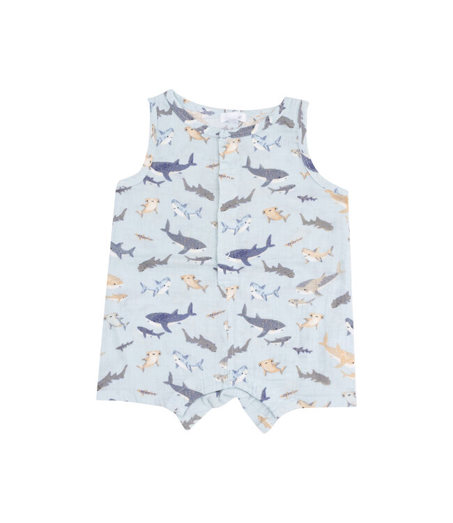 Sharks Sleeveless Shortie Romper