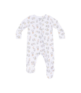 Angel Dear Vintage Elephant ABC Zipper Footie