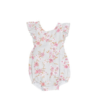 Angel Dear Pink Phlox Floral Sunsuit