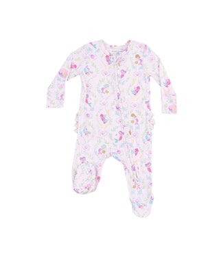 Angel Dear Mermaids Zipper Ruffle Back Footie