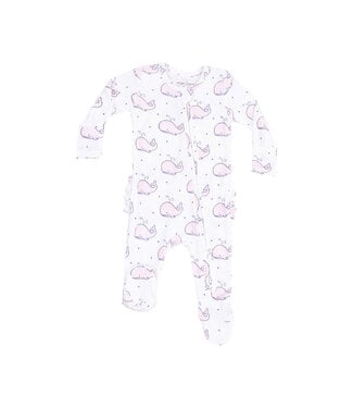 Angel Dear Bubbly Whale Pink Ruffle Footie