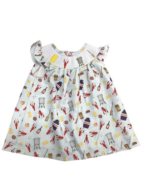 Jolie-Beau Crawfish Smocked Dress