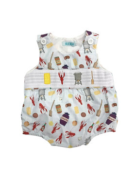 Jolie-Beau Crawfish Smocked Boy Bubble