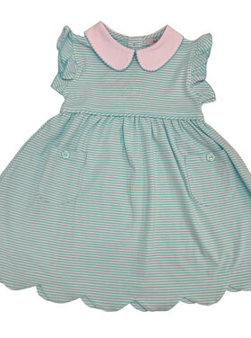 Ishtex Aqua Striped Dress