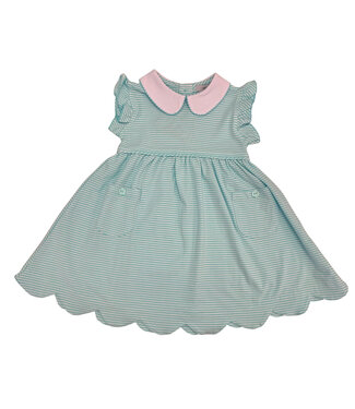 Ishtex Aqua Striped Dress