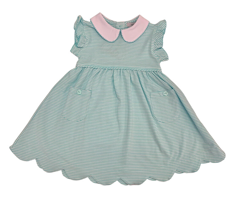 Ishtex Aqua Striped Dress